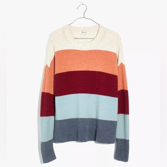 Madewell Sweaters - Madewell Crofton Striped Pullover Sweater in Coziest Yarn XXS